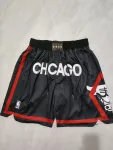 Calções de basquetebol pretos de bolso Chicago Bulls 2024 City Edition Chicago Bulls 2024 City Edition Pocket Black Basketball Shorts