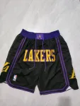 Calções de basquetebol pretos de bolso «City Edition» dos Los Angeles Lakers 2024 Los Angeles Lakers 2024 City Edition Pocket Black Basketball Shorts