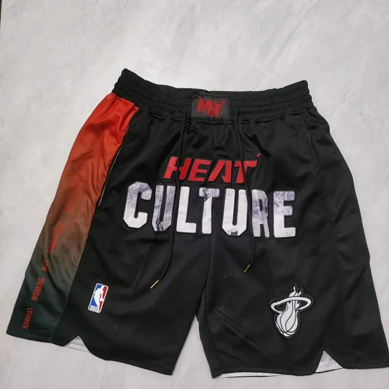 Miami Heat 2024 City Edition Pocket zwarte basketbalshort