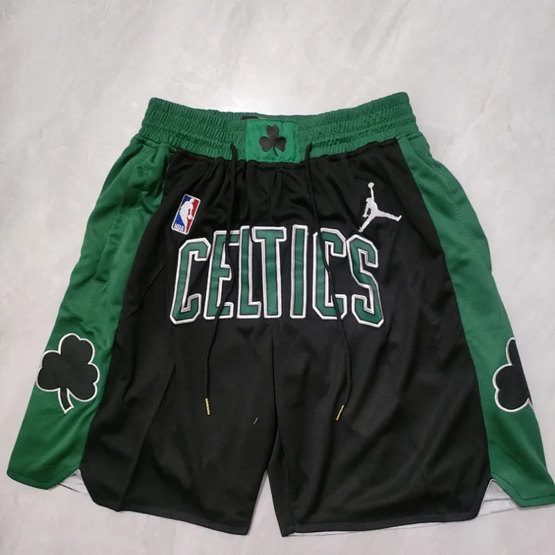 Boston Celtics City Edition Pocket Black Basketball Shorts