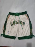Calções de basquetebol Boston Celtics City Edition, cor creme