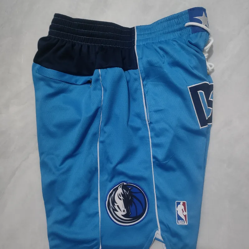 Dallas Mavericks Pocket Blue Basketball Shorts