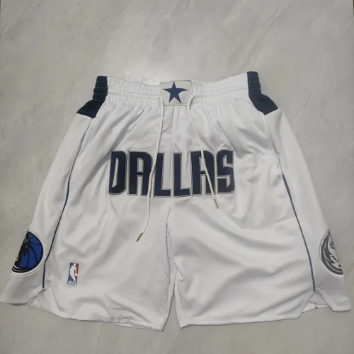 Dallas Mavericks Pocket White Basketball Shorts