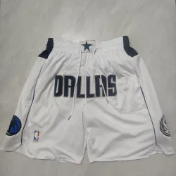 Dallas Mavericks Pocket White Basketball Shorts - product photo Dallas Mavericks Pocket White Basketball Shorts