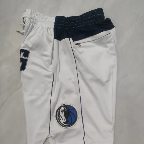 Dallas Mavericks Pocket White Basketball Shorts