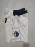 Dallas Mavericks Pocket White Basketball Shorts