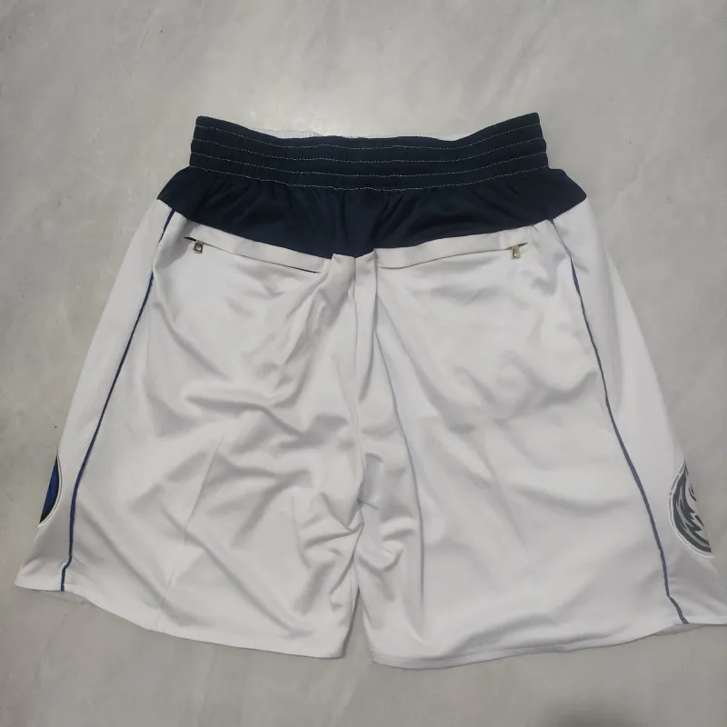 Dallas Mavericks Pocket White Basketball Shorts