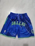 Pantalones cortos de baloncesto azules con bolsillos de los Dallas Mavericks Dallas Mavericks Pocket Blue Basketball Shorts