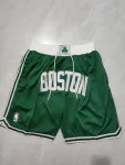 Boston Celtics Pocket Green Basketball Shorts Boston Celtics Pocket Green Basketball Shorts