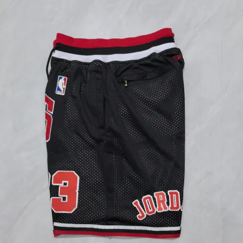 Pantaloncini da basket neri "Throwback" dei Chicago Bulls, modello da tasca