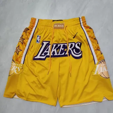 Los Angeles Lakers City Edition Pocket Yellow Basketball Shorts