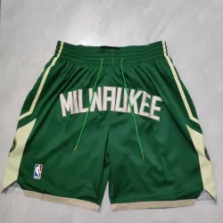 Milwaukee Bucks Pocket Green basketbalshort - productfoto Milwaukee Bucks Pocket groene basketbalshort