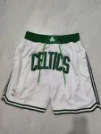 Pantaloncini da basket bianchi Boston Celtics Pocket Boston Celtics Pocket White Basketball Shorts