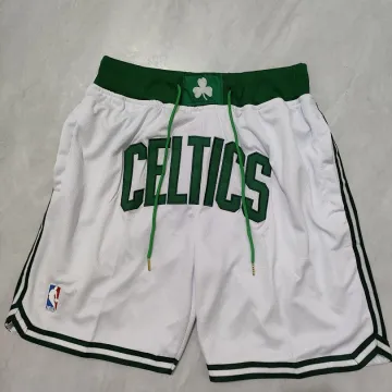 Boston Celtics Pocket White Basketball Shorts