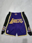 Calções de basquetebol roxos com bolsos dos Los Angeles Lakers Los Angeles Lakers Pocket Purple Basketball Shorts