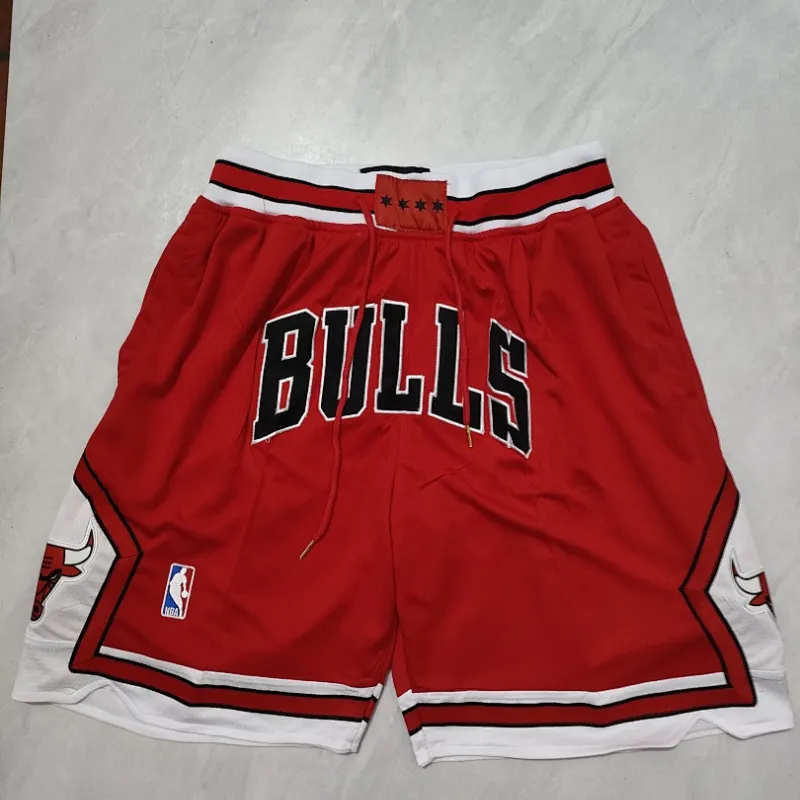 Chicago Bulls Pocket Red Basketball Shorts