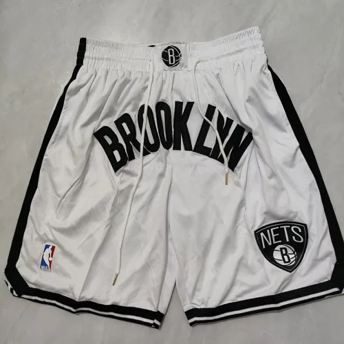 Brooklyn Nets Pocket White Basketball Shorts