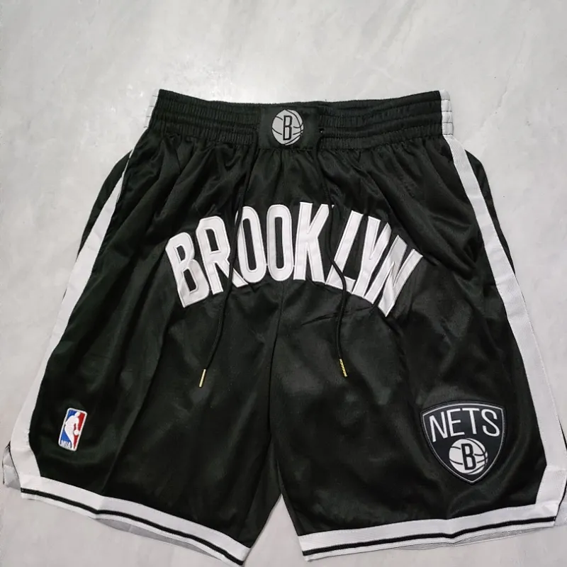 Brooklyn Nets Pocket Black Basketball Shorts