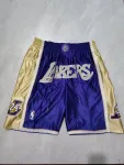 Short de basket-ball violet « Hall of Fame » des Lakers de Los Angeles (format de poche) Los Angeles Lakers Hall of Fame Pocket Purple Basketball Shorts