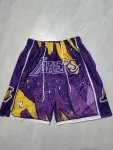 Los Angeles Lakers Pocket Purple Basketball Shorts Los Angeles Lakers Pocket Purple Basketball Shorts