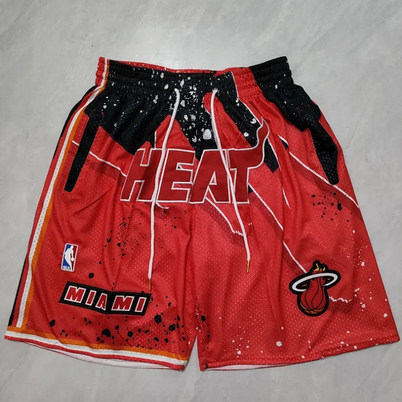 Miami Heat Pocket Red Basketball Shorts