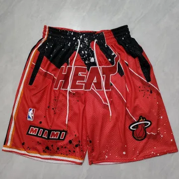 Miami Heat – Rote Basketball-Shorts mit Taschen