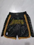 Calções de basquetebol pretos com bolsos dos Los Angeles Lakers Los Angeles Lakers Pocket Black Basketball Shorts