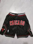 Calções de basquetebol pretos com bolsos dos Chicago Bulls Chicago Bulls Pocket Black Basketball Shorts