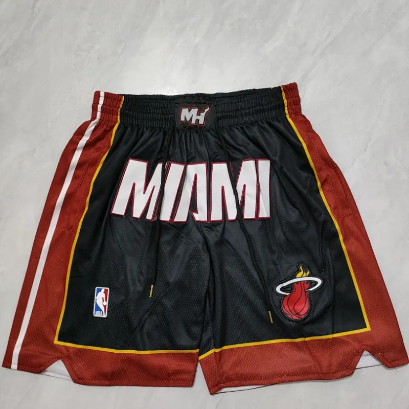 Miami Heat Pocket Black Basketball Shorts
