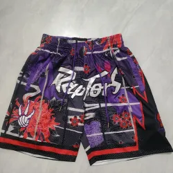 Toronto Raptors Basketball-Shorts in Lila mit Taschen