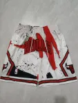 Chicago Bulls Pocket White Basketball Shorts Chicago Bulls Pocket White Basketball Shorts