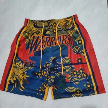 Calções de basquetebol azuis «Pocket» dos Golden State Warriors