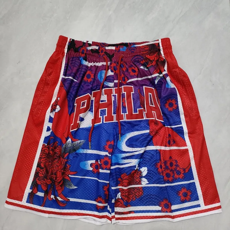 Philadelphia 76ers Pocket Blue Basketball Shorts