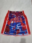 Philadelphia 76ers Pocket Blue Basketball Shorts
