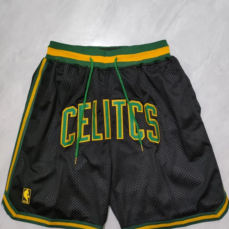 Boston Celtics Pocket Black Basketball Shorts