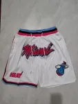 Miami Heat City Edition Pocket White Basketball Shorts Miami Heat City Edition Pocket White Basketball Shorts