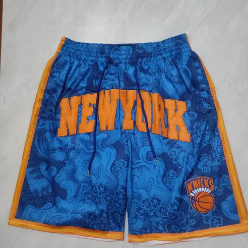 Short de basket-ball bleu « Pocket » des New York Knicks