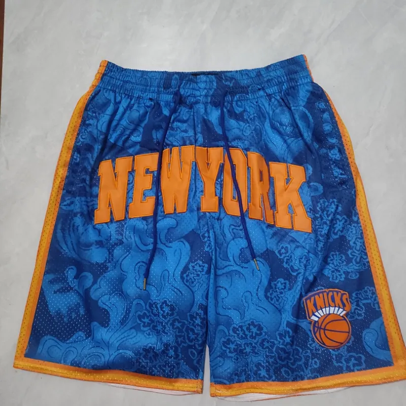 New York Knicks Pocket Blue Basketball Shorts