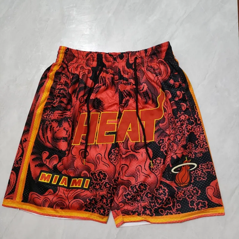 Miami Heat Pocket Red Basketball Shorts