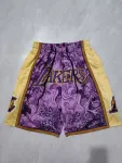 Calções de basquetebol roxos com bolsos dos Los Angeles Lakers Los Angeles Lakers Pocket Purple Basketball Shorts