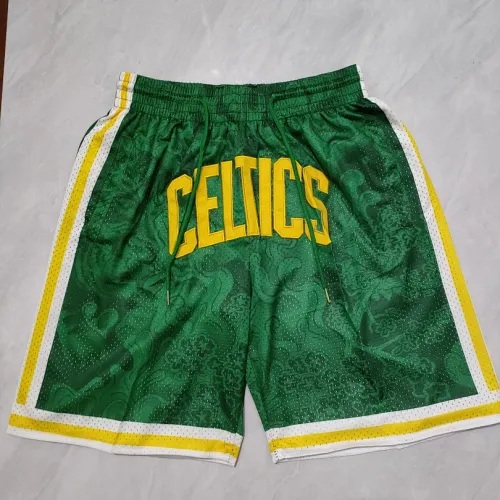 Boston Celtics Basketball-Shorts in Pocket Green