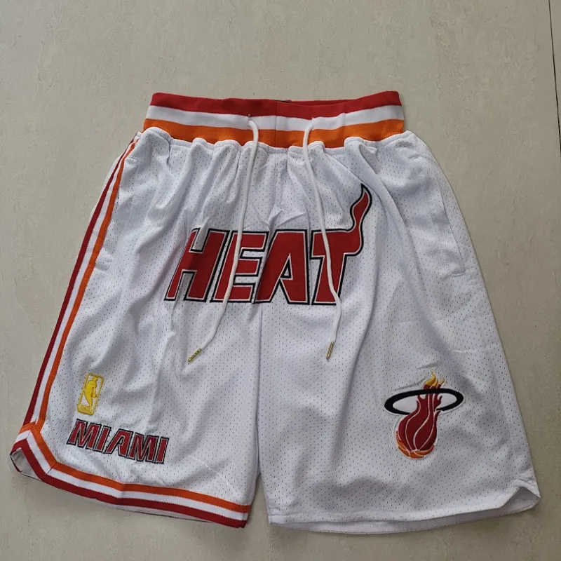 Miami Heat Pocket White Basketball Shorts