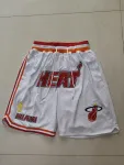 Miami Heat Pocket White Basketball Shorts Miami Heat Pocket White Basketball Shorts