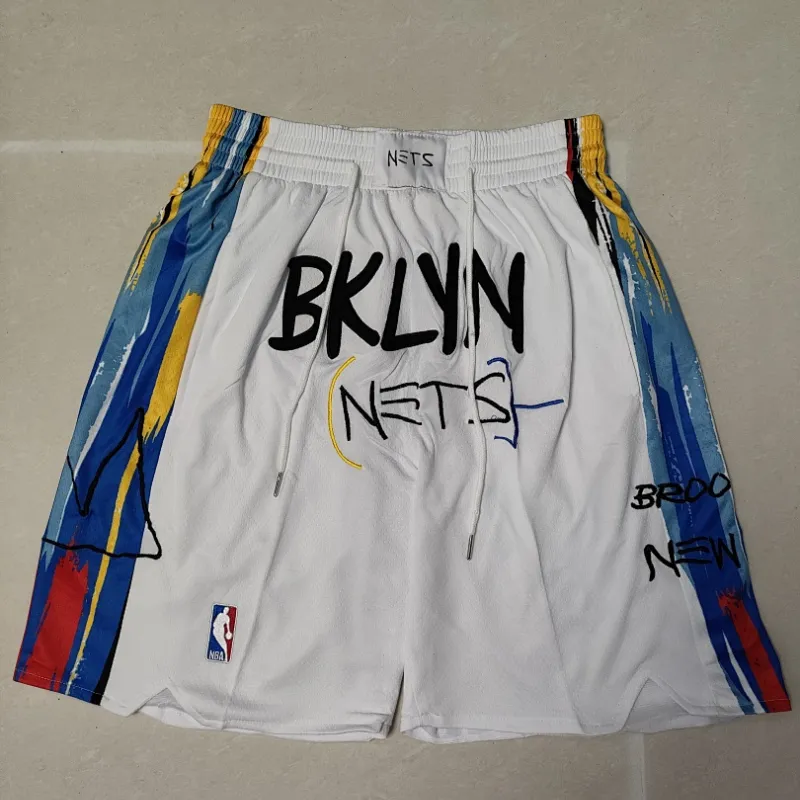 Brooklyn Nets 2023 City Edition Pocket White Basketball Shorts