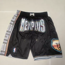 Memphis Grizzlies 2023 City Edition Pocket Black Basketball Shorts - product photo Calções de basquetebol pretos de bolso «City Edition» dos Memphis Grizzlies 2023