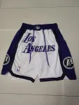 Calções de basquetebol brancos de bolso «City Edition» dos Los Angeles Lakers 2023 Los Angeles Lakers 2023 City Edition Pocket White Basketball Shorts