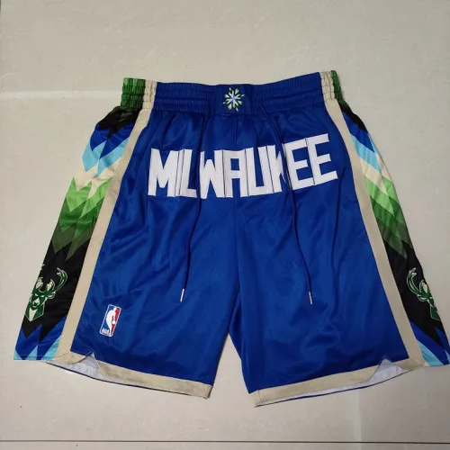 Milwaukee Bucks 2023 City Edition Pocket Blue Basketball Shorts