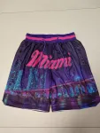 Calções de basquetebol roxos com bolsos do Miami Heat Miami Heat Pocket Purple Basketball Shorts