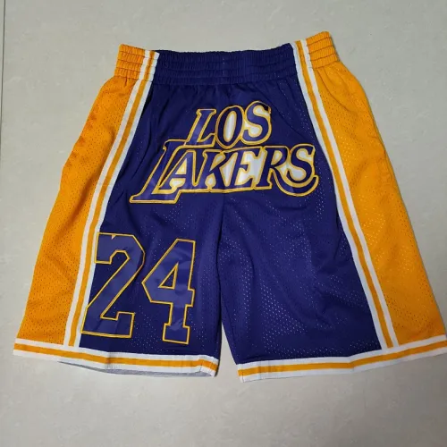 Los Angeles Lakers paarse basketbalshort