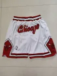 Chicago Bulls Pocket White Basketball Shorts Chicago Bulls Pocket White Basketball Shorts